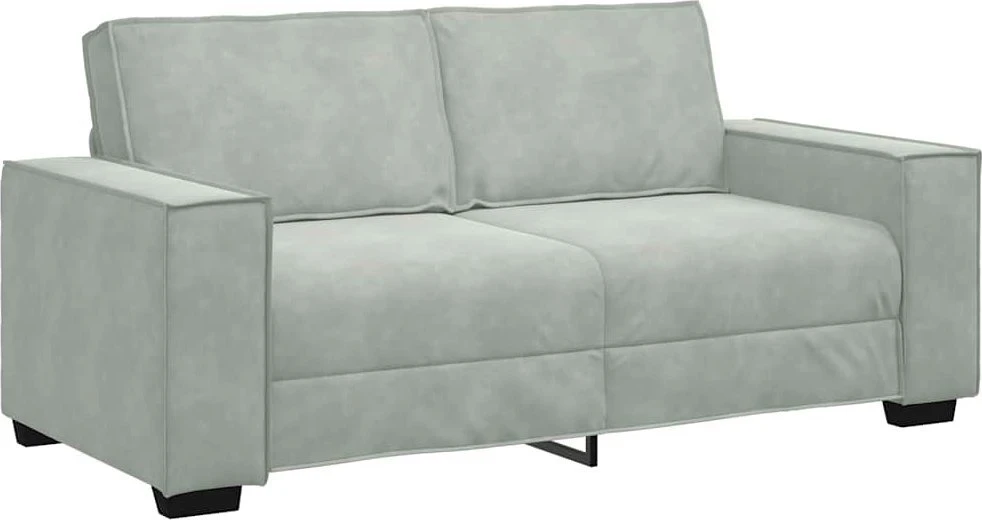 Dvivietė sofa, šviesiai pilka, 180x78x84 cm, aksomas