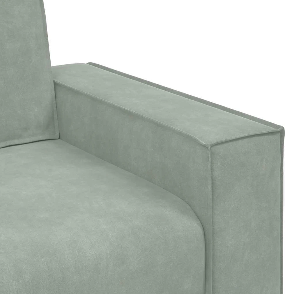 Dvivietė sofa, šviesiai pilka, 180x78x84 cm, aksomas