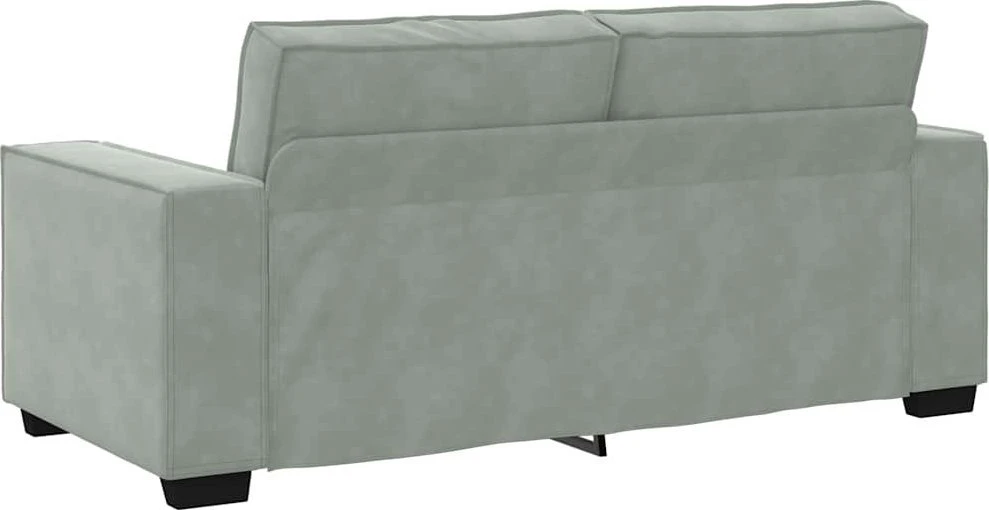 Dvivietė sofa, šviesiai pilka, 180x78x84 cm, aksomas