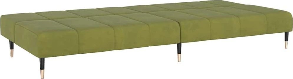 Dvivietė sofa-lova, šviesiai žalios spalvos, aksomas