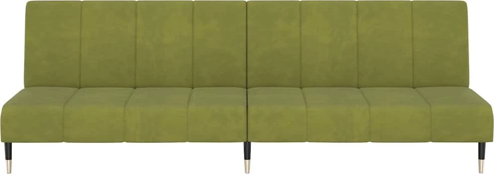 Dvivietė sofa-lova, šviesiai žalios spalvos, aksomas