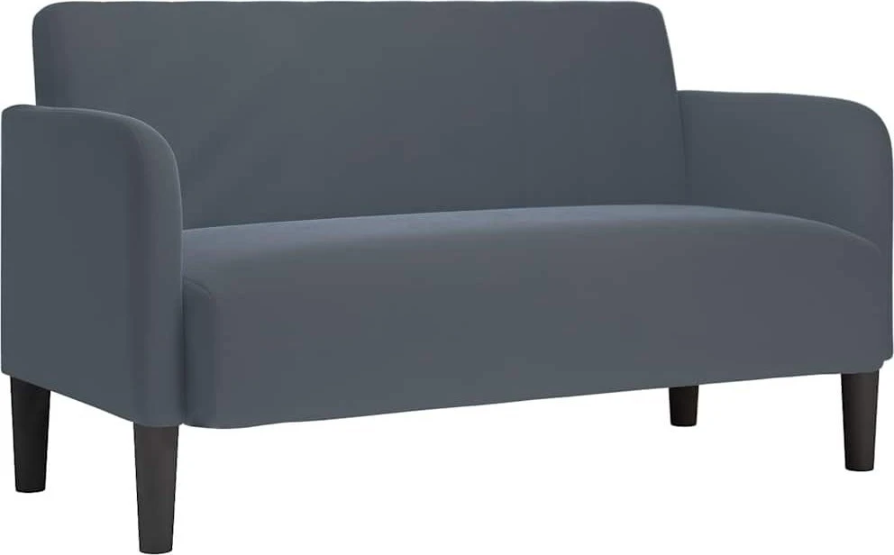 Dvivietė sofa, tamsiai pilka, 109 cm, aksomas