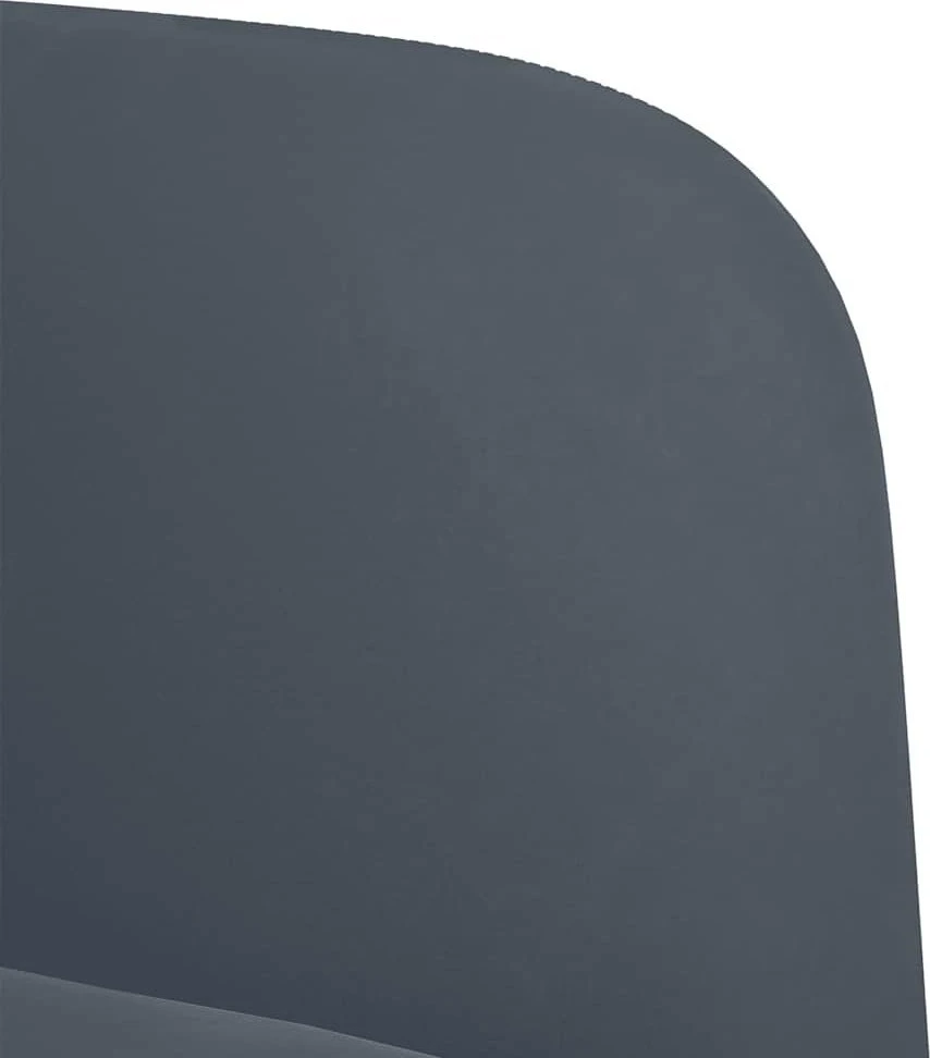 Dvivietė sofa, tamsiai pilka, 109 cm, aksomas