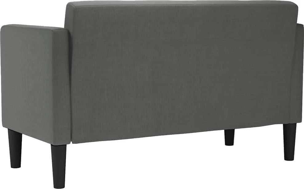 Dvivietė sofa, tamsiai pilka, 111 cm, audinys