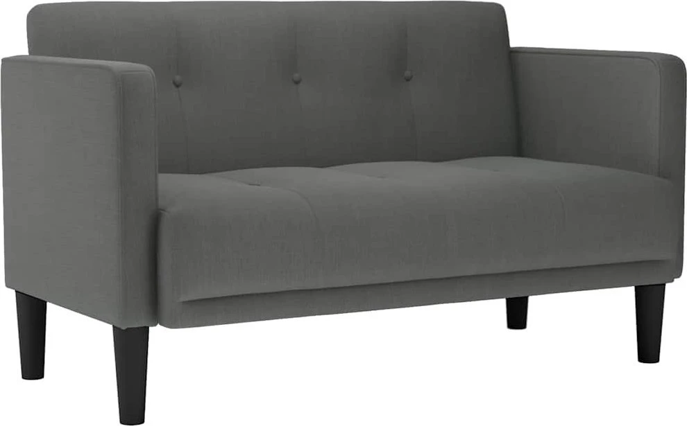 Dvivietė sofa, tamsiai pilka, 111 cm, audinys