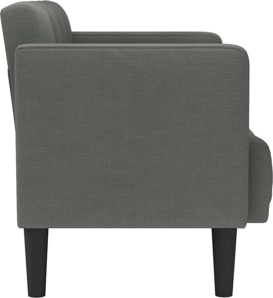 Dvivietė sofa, tamsiai pilka, 111 cm, audinys