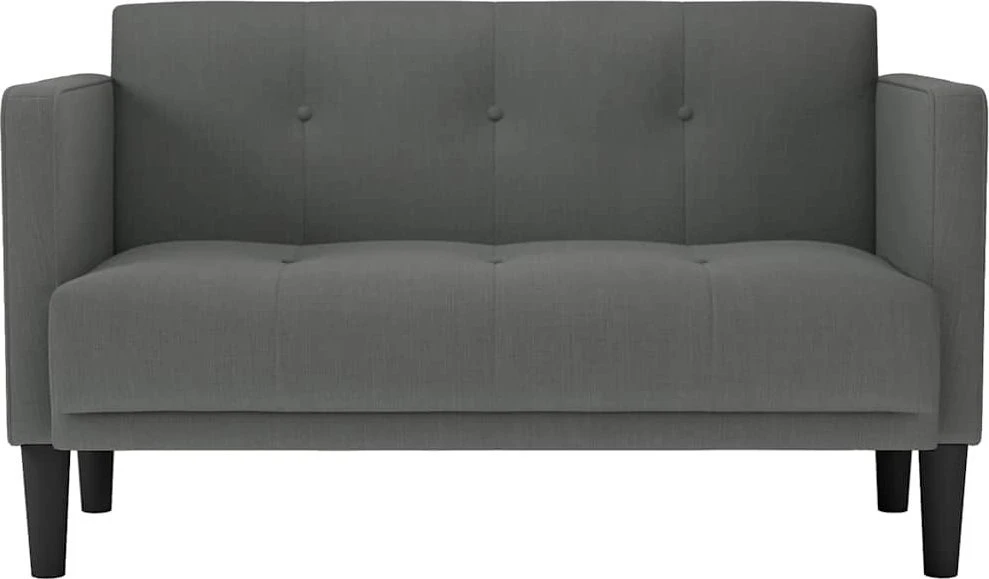 Dvivietė sofa, tamsiai pilka, 111 cm, audinys