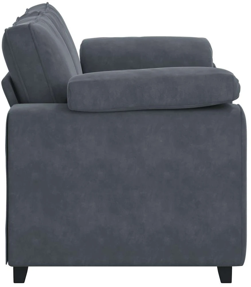 Dvivietė sofa, tamsiai pilka, 160x77x82 cm, aksomas