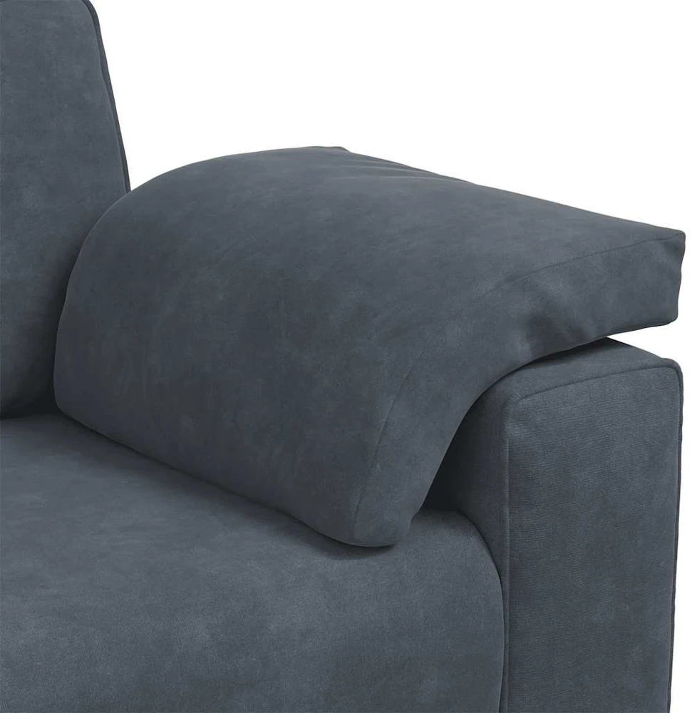 Dvivietė sofa, tamsiai pilka, 160x77x82 cm, aksomas