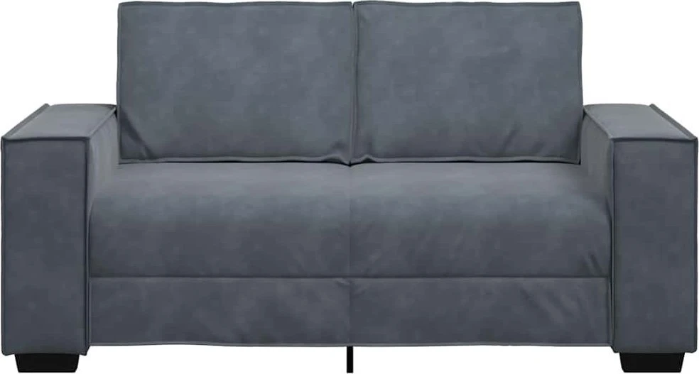 Dvivietė sofa, tamsiai pilka, 160x78x84 cm, aksomas