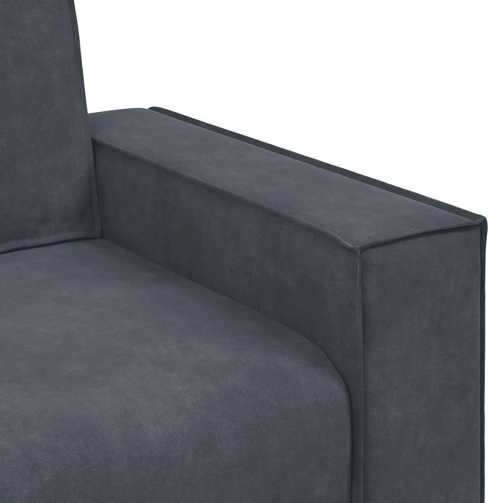 Dvivietė sofa, tamsiai pilka, 160x78x84 cm, aksomas