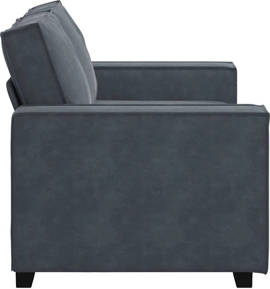 Dvivietė sofa, tamsiai pilka, 160x78x84 cm, aksomas