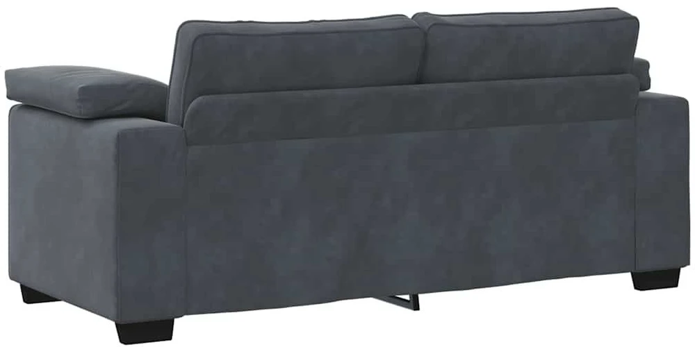 Dvivietė sofa, tamsiai pilka, 180x77x82 cm, aksomas