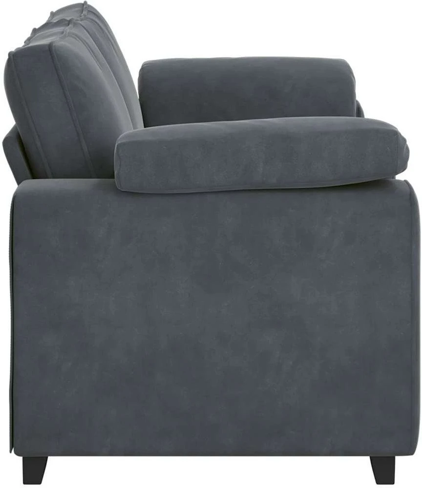 Dvivietė sofa, tamsiai pilka, 180x77x82 cm, aksomas
