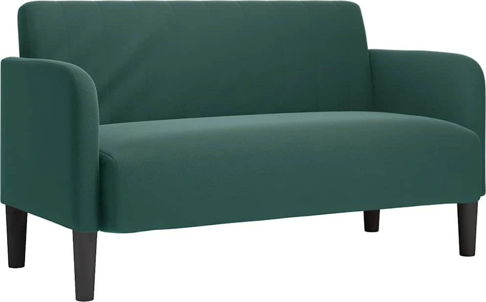 Dvivietė sofa, tamsiai žalia, 109 cm, aksomas