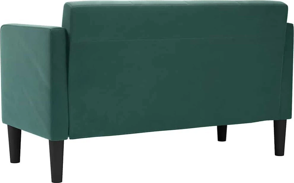 Dvivietė sofa, tamsiai žalia, 111 cm, aksomas