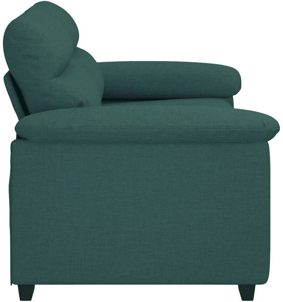 Dvivietė sofa, tamsiai žalia, 160x81x84 cm, audinys