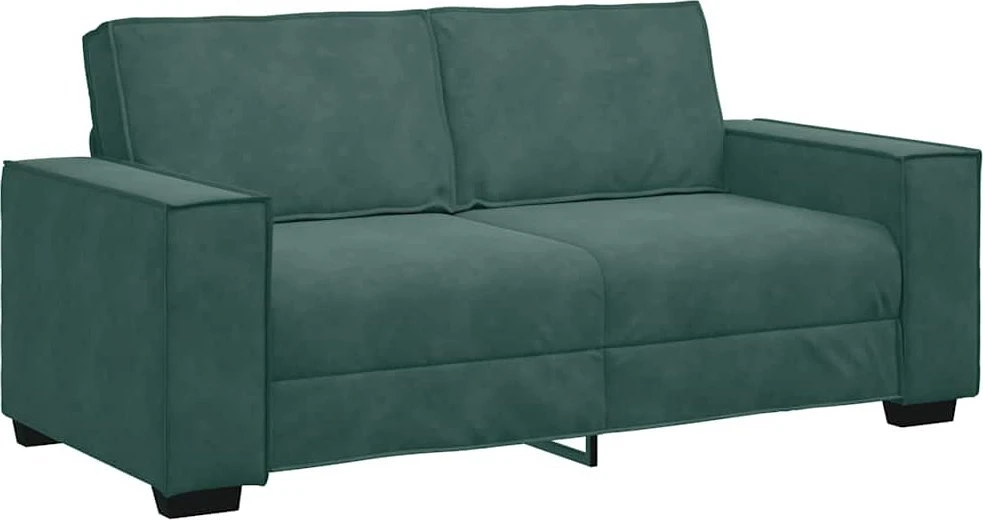 Dvivietė sofa, tamsiai žalia, 180x78x84 cm, aksomas