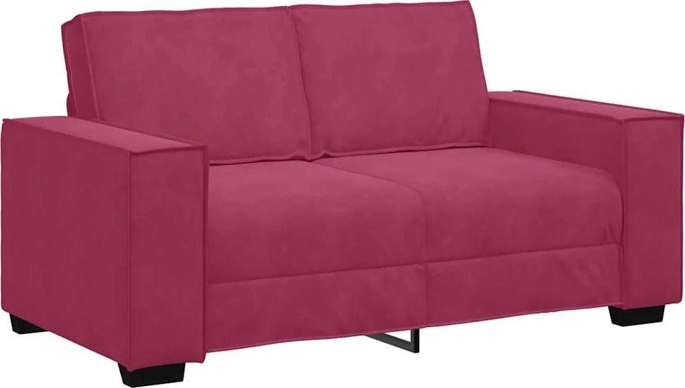 Dvivietė sofa, vyno raudonumo, 160x78x84 cm, aksominė