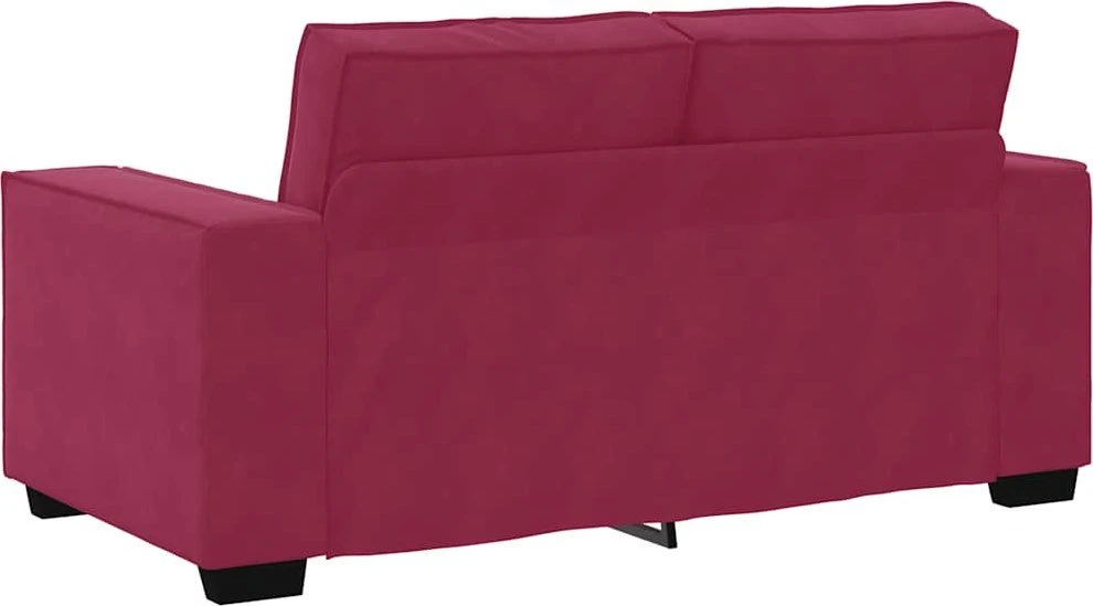 Dvivietė sofa, vyno raudonumo, 160x78x84 cm, aksominė