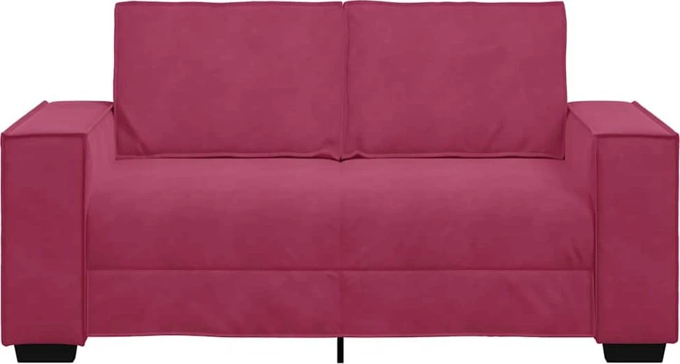 Dvivietė sofa, vyno raudonumo, 160x78x84 cm, aksominė