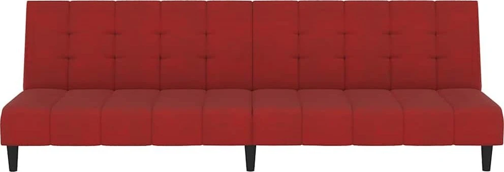 Dvivietė sofa-lova, raudonojo vyno spalvos, aksomas