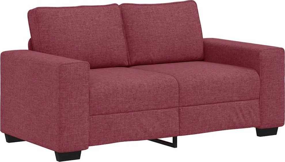 Dvivietė sofa, vyno raudonumo, 160x77x82 cm, audinys