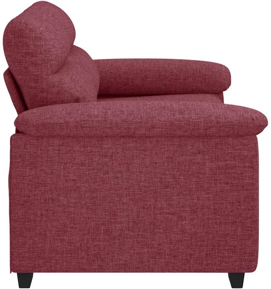 Dvivietė sofa, vyno raudonumo, 160x81x84 cm, audinys