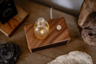Namų kvapų difuzorius - Humanas natūralus medžio aliejaus difuzorius USB-C juodasis riešutas