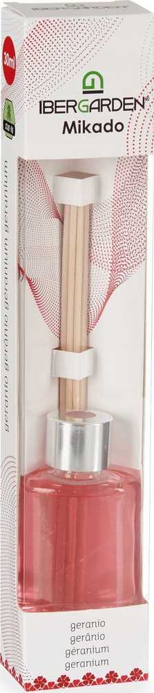 Ibergarden kvapų difuzorius Kvapų difuzorius su MIKADO lazdelėmis, pelargonija, nuo musių, 30 ml