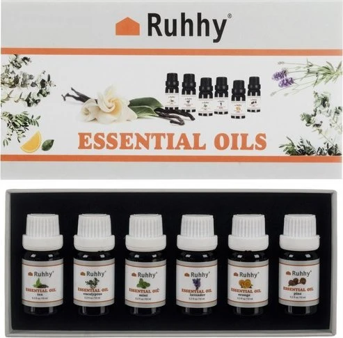 Drėkintuvas Kvapieji aliejai - 6 vnt. rinkinys, 10 ml, Ruhhy 21939