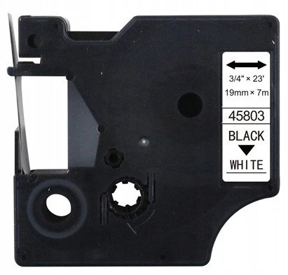 DYMO D1 45803 juosta 19mm x 7m S0720830 juoda ant balto, pakaitalas