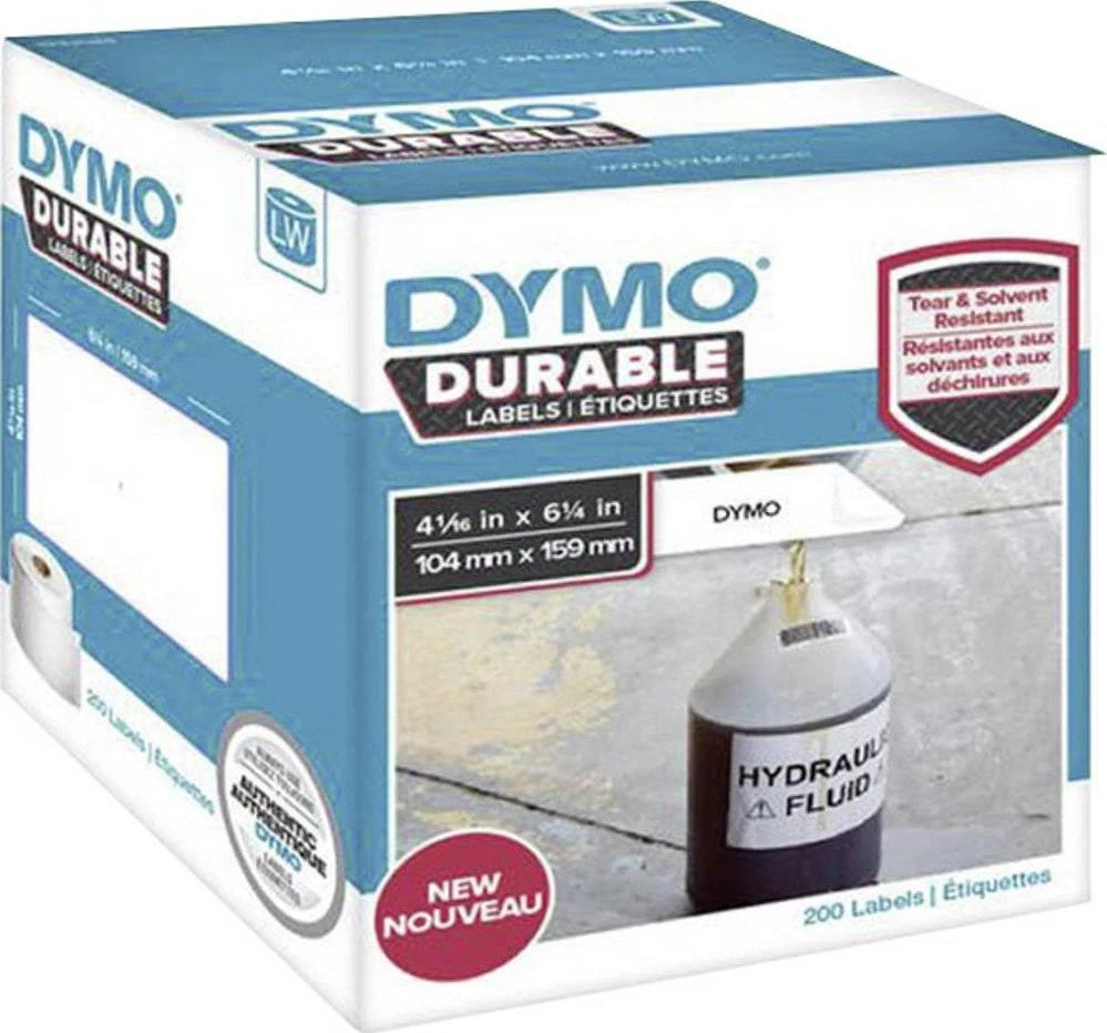 Dymo DYMO Etiketten Kunststoff baltas