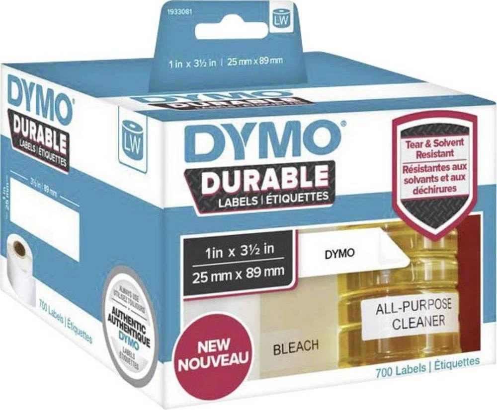 Dymo patvari daugiafunkcinė etiketė 25 mm x 89 mm