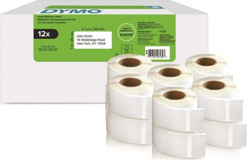DYMO Etiketės 25 x 54mm / Rinkinys (2177563) - 12 vnt.
