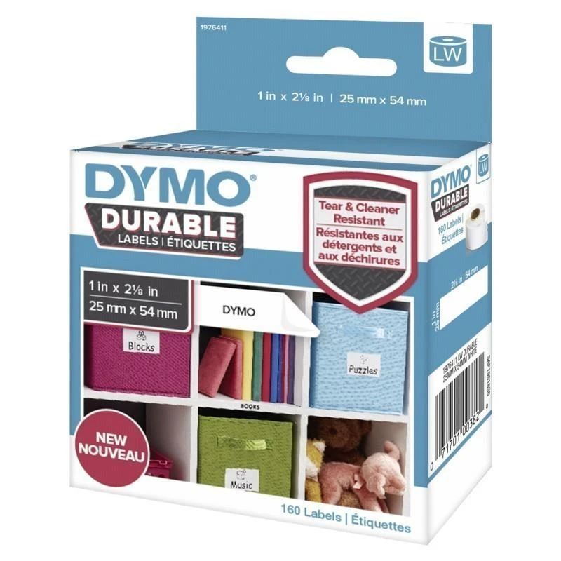 DYMO LW - LW Durable Labels - 25 x 54 mm - 1976411 Balta Lipni spausdintuvo etiketė