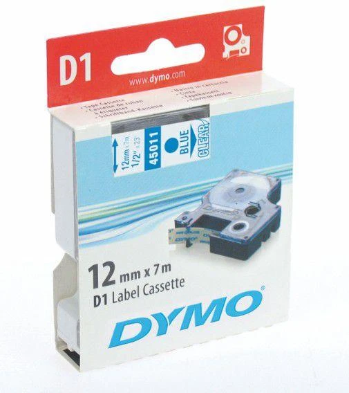 Dymo ETIKETĖ D1 19mmx7m Juodas / Raudonas S0720870