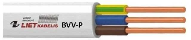 Lietkabelis Kabelis BVV-P, 3 x 2,5 mm²