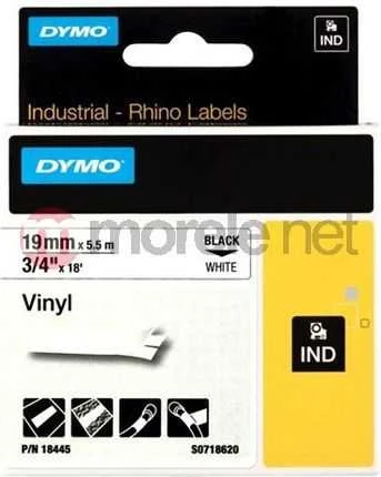 Dymo juosta Rhino baltas 18445 (S0718620) juoda spauda