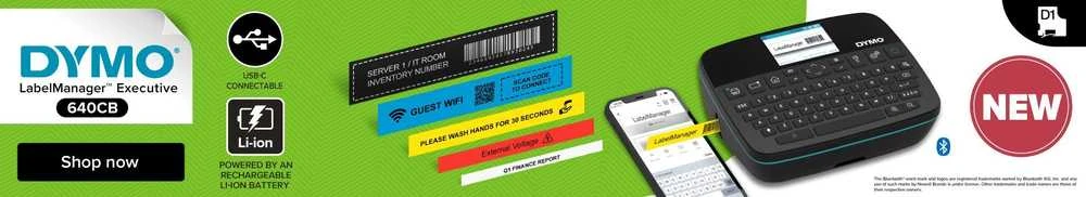 DYMO LabelManager LabelWriter 640CB Portable & Rechargeable Label Maker with Dual Connectivity – 2197370 etikečių spausdintuvas Tiesioginis terminis/terminis perdavimas 12 mm/sec QWERTY