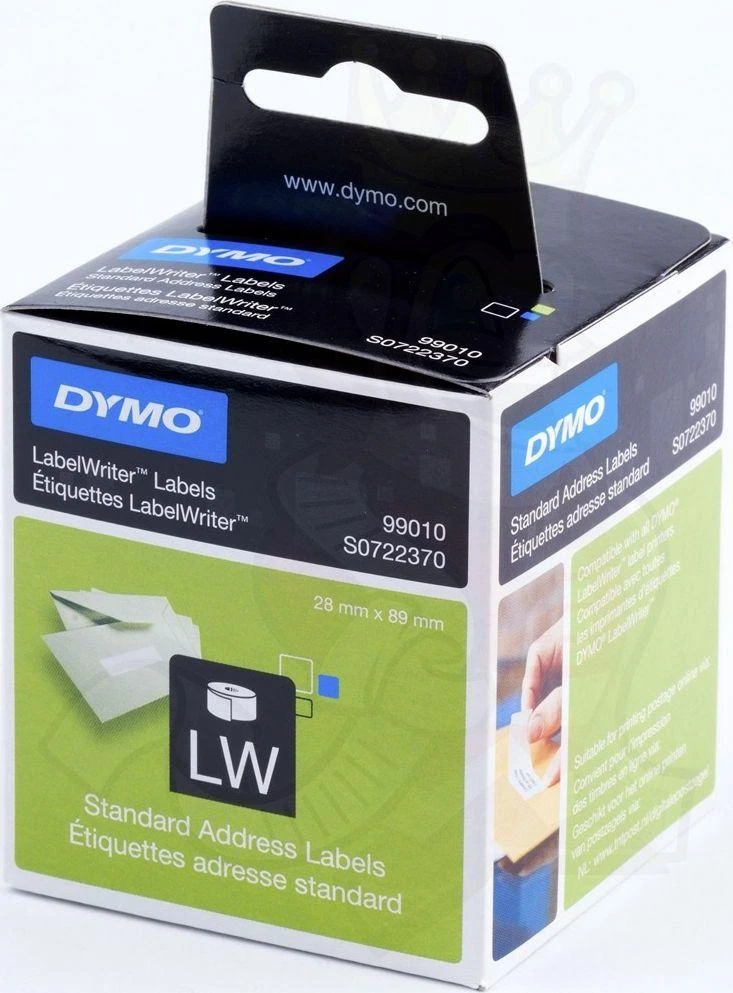 LabelWriter baltos adresų etiketės, 89x28 mm, didelės pakuotės (24x130st), birios DYMO / S0722360