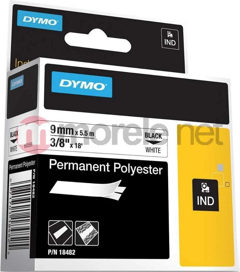DYMO 18482 etikečių juostelė Juoda ant baltos