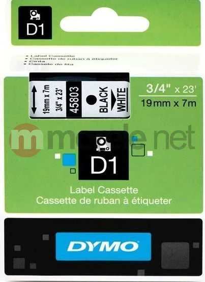Dymo taśma S0720830 (juodas on baltas) typ D1