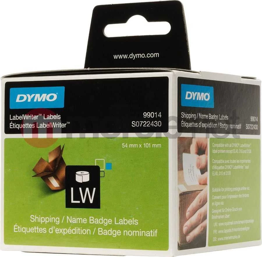 Dymo 99014 (S0722430) Etikečių ritinėlis Juodas on Baltas, 54mm x 101mm, 220 Lipdukų