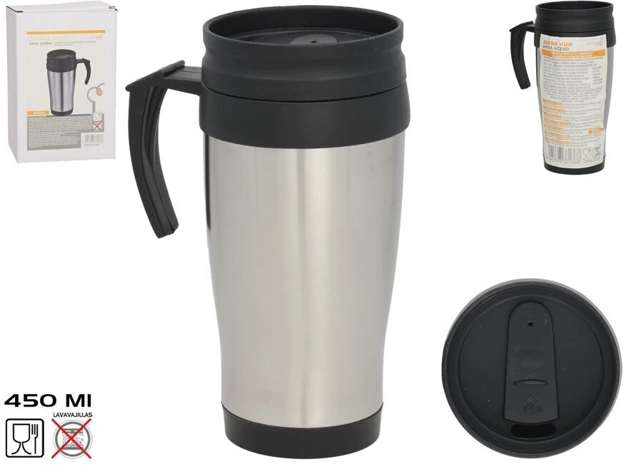 Plieninis termo puodelis 450 ml, 16,5 x 11,5 x 8 cm, KITCHEN&GO