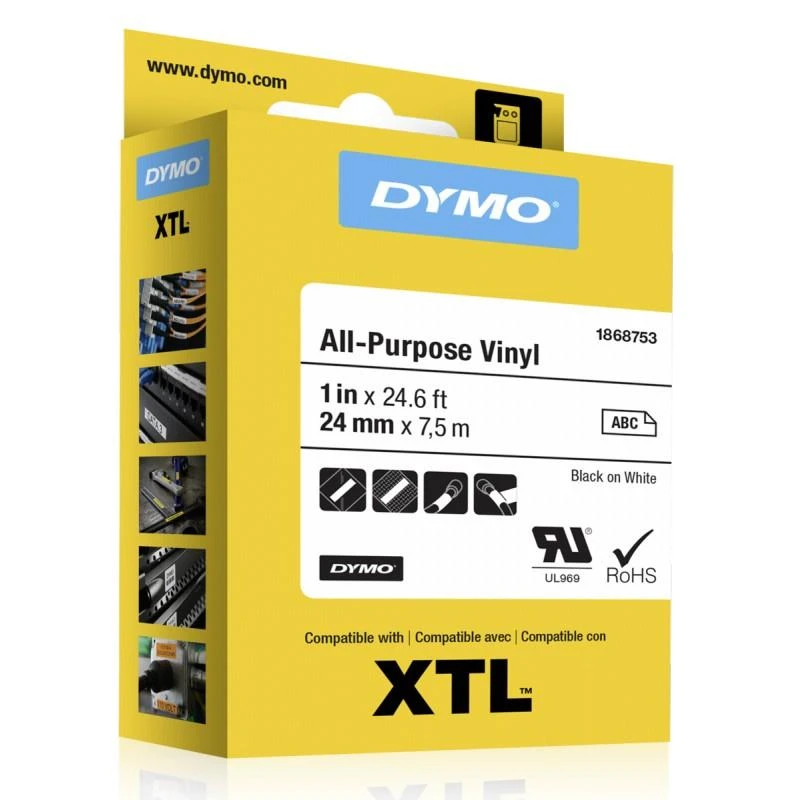 DYMO 1868753 etikečių juostelė Juoda ant baltos