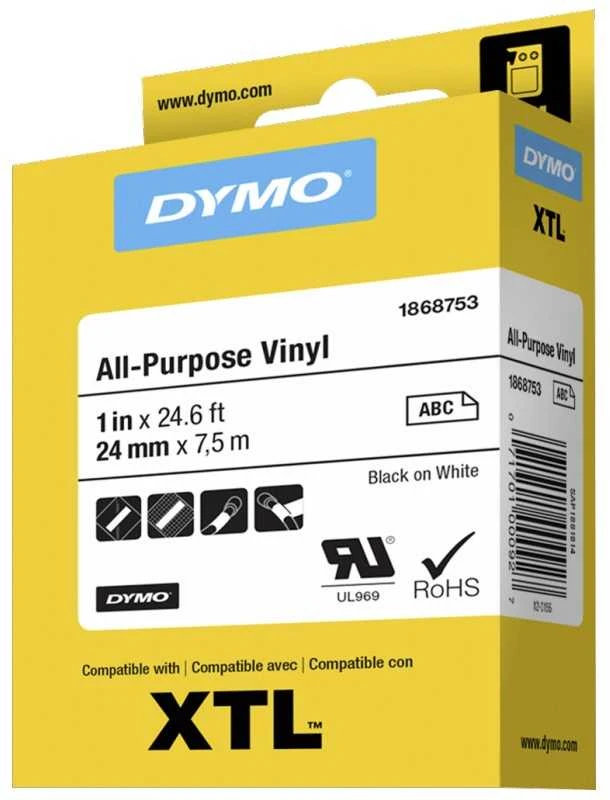 DYMO 1868753 etikečių juostelė Juoda ant baltos