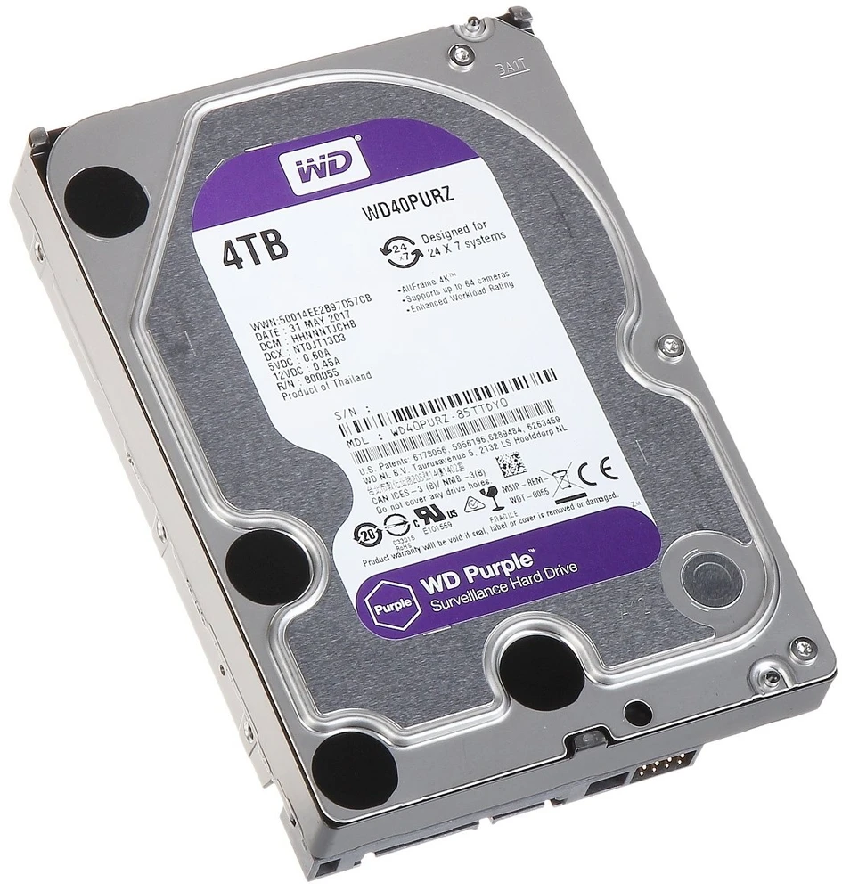 Hikvision Hik Diskas vaizdo registratoriui HDD-WD40PURZ/R 4TB 24/7 REFURBISHED WESTERN DIGITAL