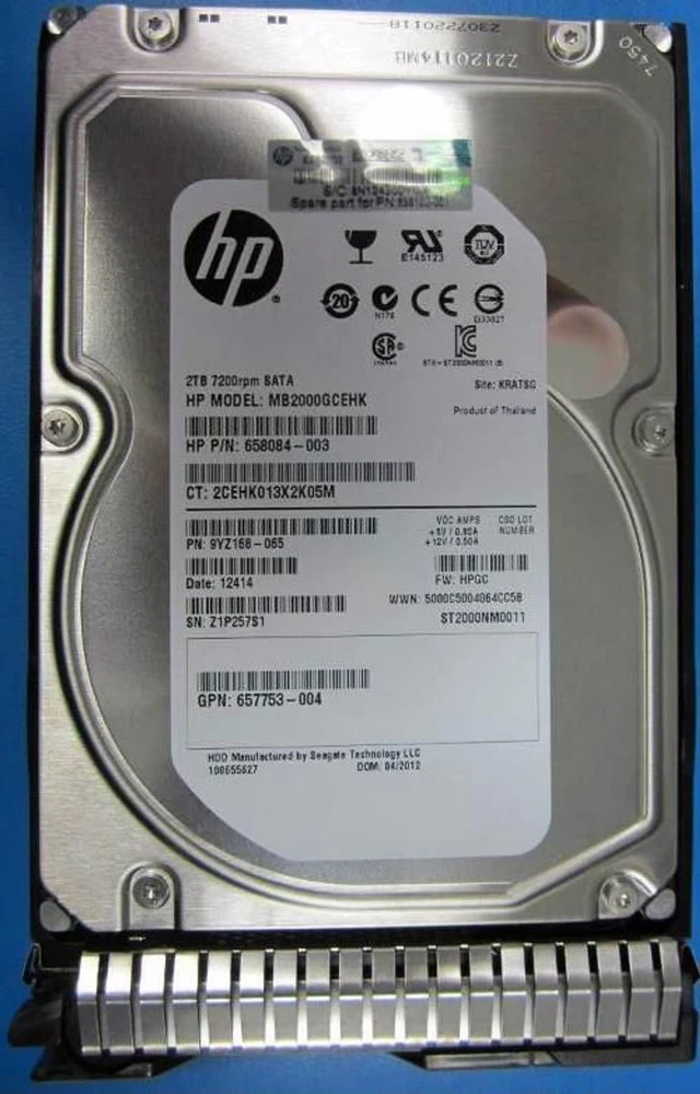 HP „Hewlett Packard Enterprise“ 2 TB 6G SATA 7.2k 3.5" (MB2000GCQXQ) kietasis diskas
