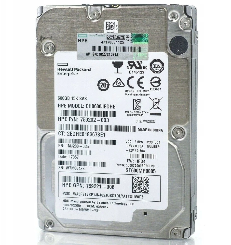 Hewlett Packard (HP) Dysk HP 600GB 12G SAS 15K